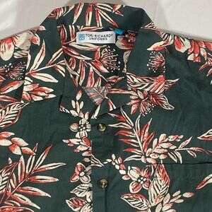 Tori Richard Uniforms Shirt Large Hawaiian Beach Party Cotton Resort 31-DR74
